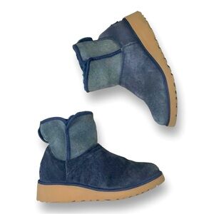 UGG Navy and Light Blue Ankle Boots